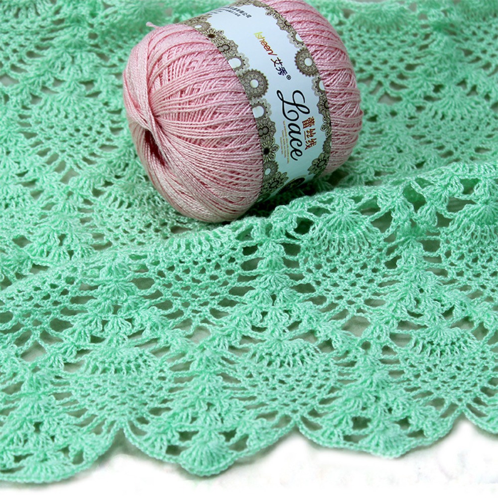 50g/Ball Soft Cotton Lace Yarn - đánh giá và giá Cotton Embroidery Thread Skeins