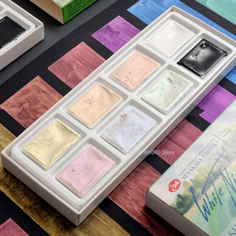 2024 New White Night Master So - đánh giá và giá Watercolor Paint Set Solid Pigment