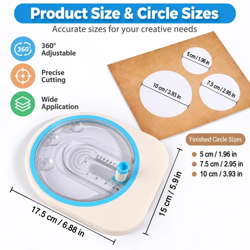 360° Rotation Circle Paper Cut - đánh giá và giá Scrapbooking