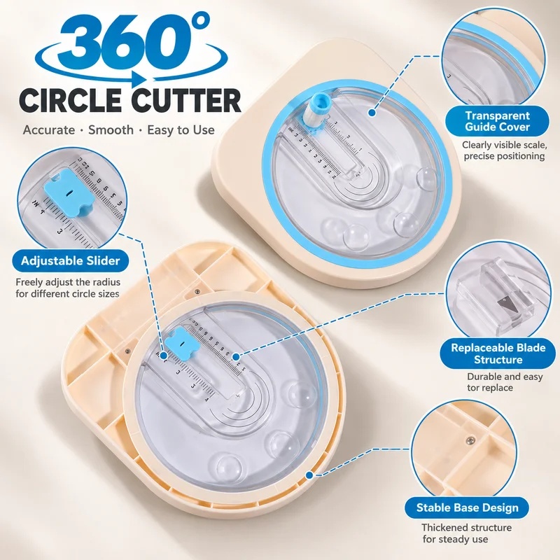 360° Rotation Circle Paper Cut - đánh giá và giá Scrapbooking
