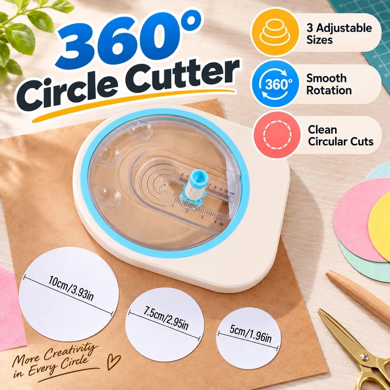 360° Rotation Circle Paper Cut - đánh giá và giá Scrapbooking