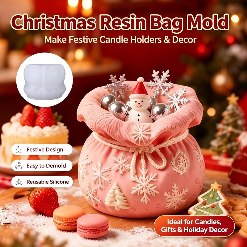 1Christmas-themed epoxy resin  - đánh giá và giá Silicone Epoxy Resin Molds Set