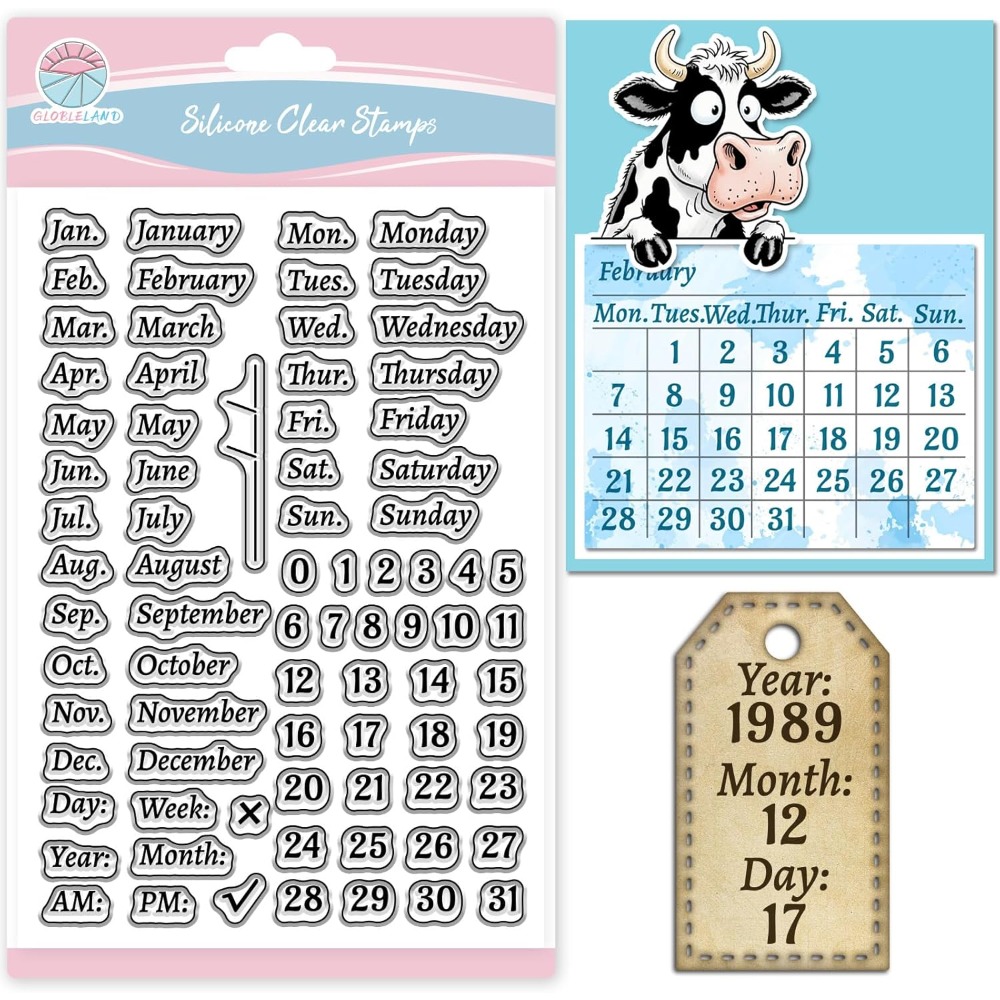 Calendar Clear Stamp for Scrap - đánh giá và giá Clear Silicone Stamps For Card Making
