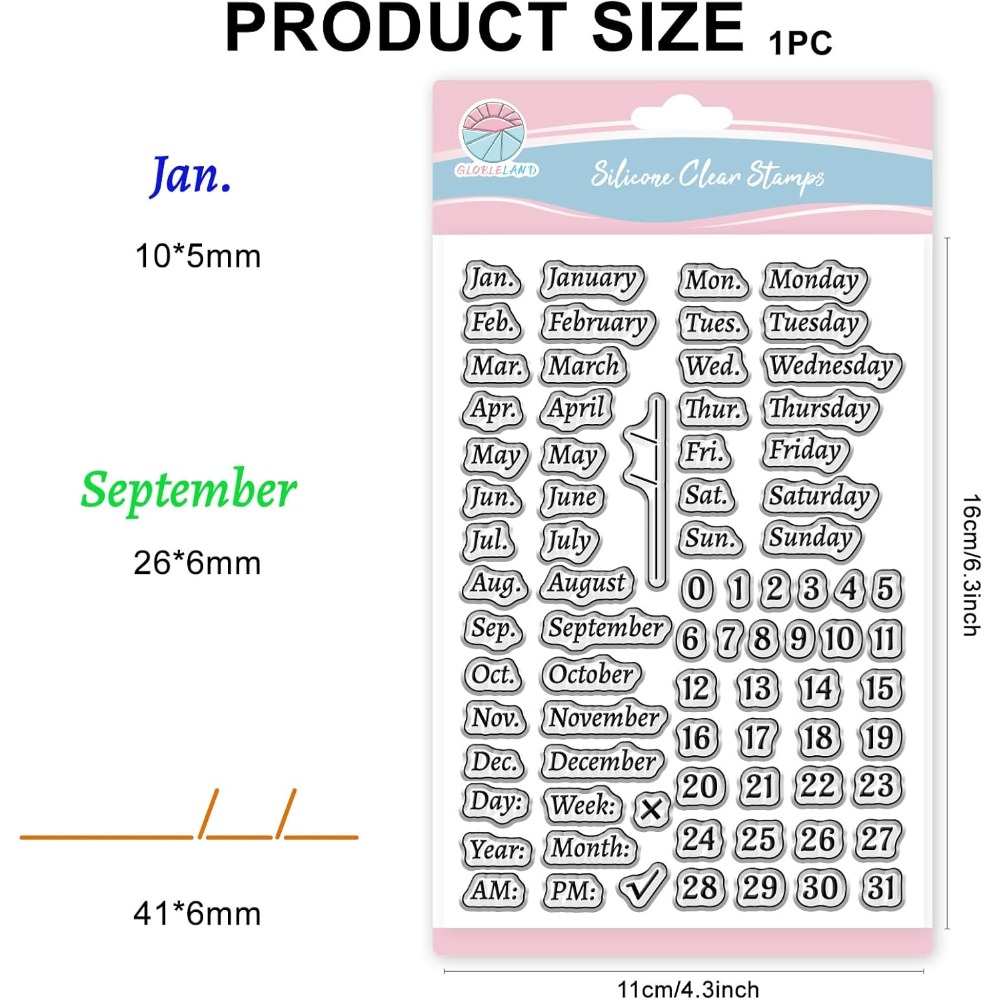 Calendar Clear Stamp for Scrap - đánh giá và giá Clear Silicone Stamps For Card Making
