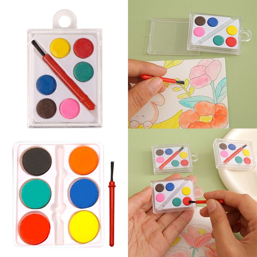Portable with Painting Brush W - đánh giá và giá Watercolor Paint Set Solid Pigment