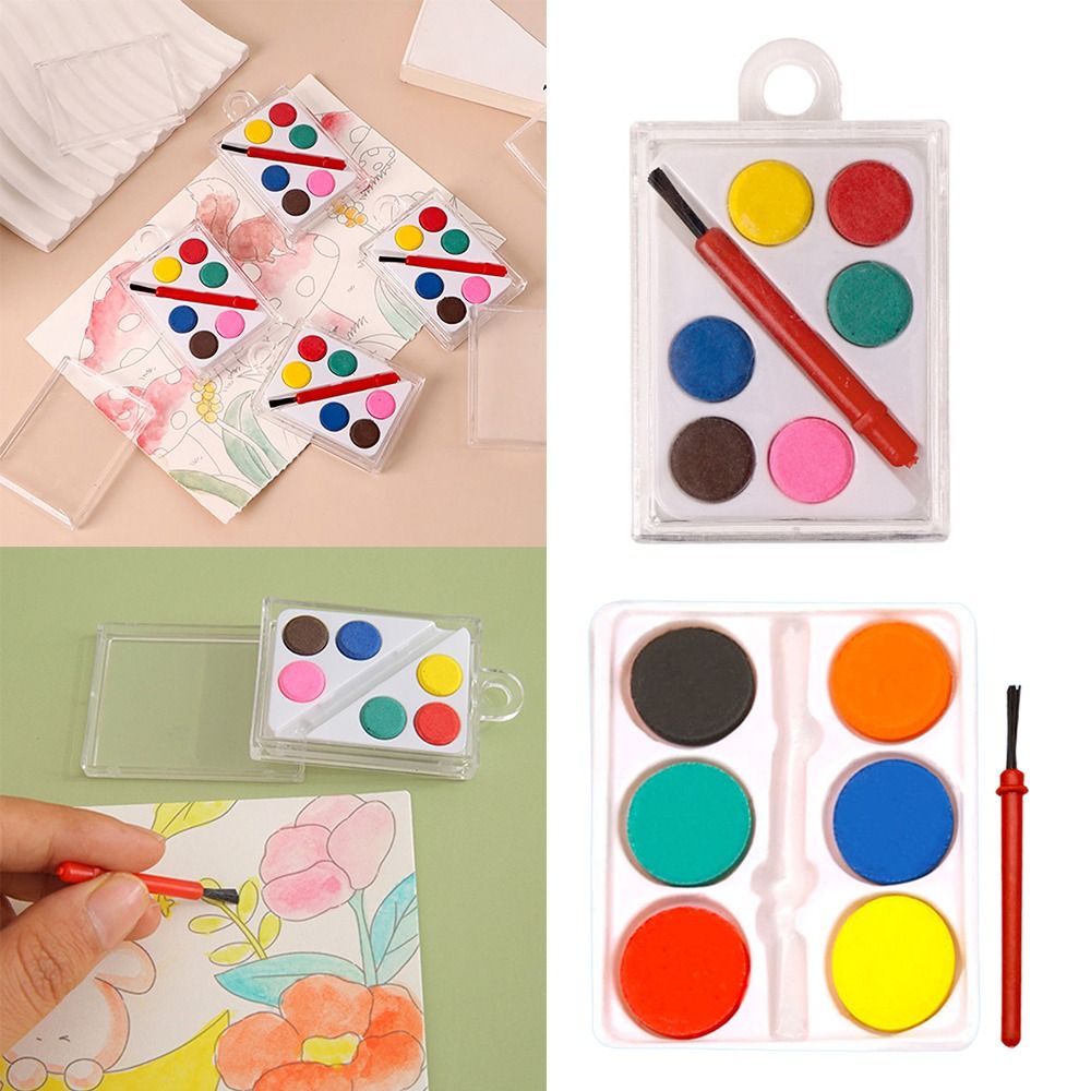 Portable with Painting Brush W - đánh giá và giá Watercolor Paint Set Solid Pigment