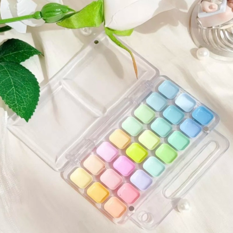 18/24Color Artist Grade Semi-D - đánh giá và giá Watercolor Paint Set Solid Pigment
