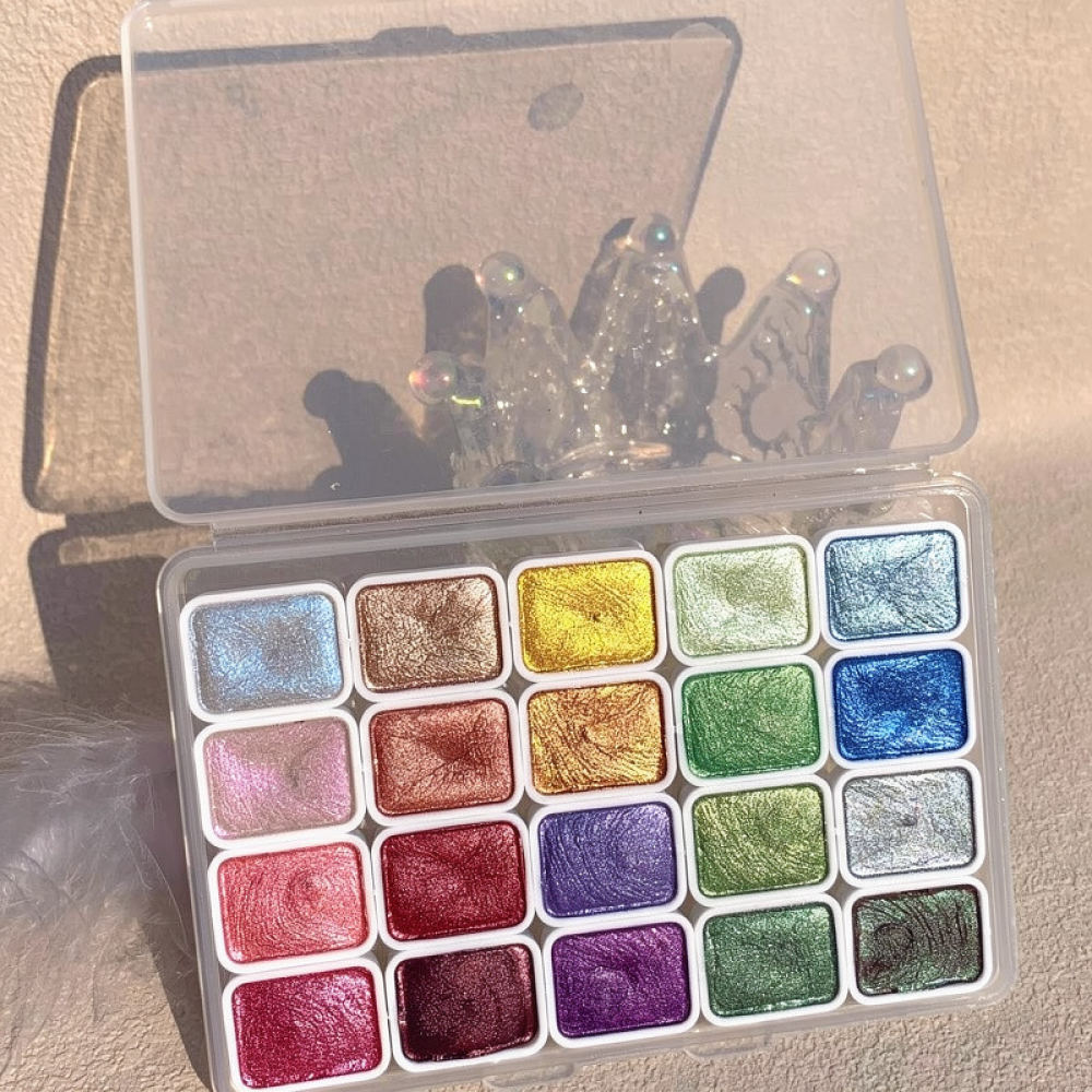Concentrated Metallic Watercol - đánh giá và giá Watercolor Paint Set Solid Pigment