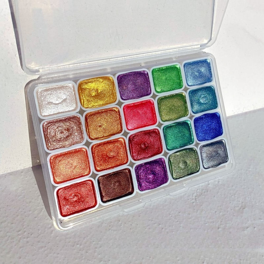 Concentrated Metallic Watercol - đánh giá và giá Watercolor Paint Set Solid Pigment