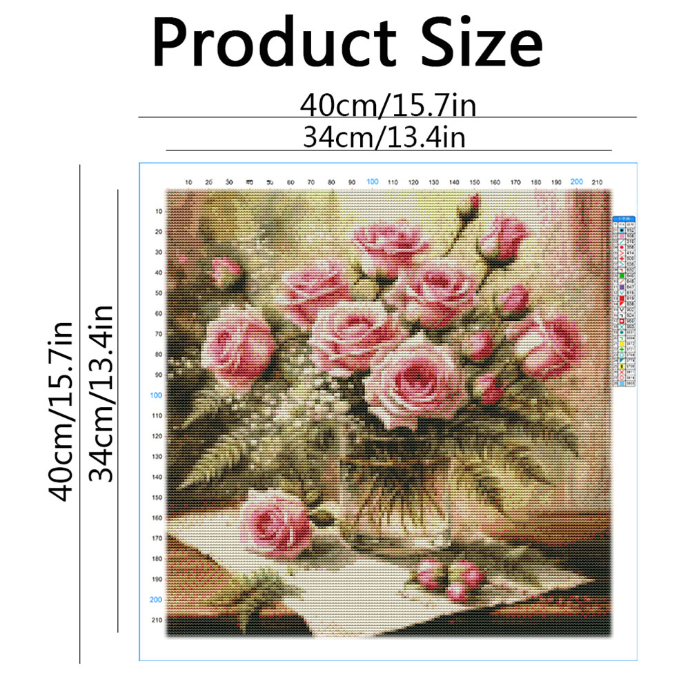 HUACAN Cross Stitch Kits Rose  - đánh giá và giá Cotton Embroidery Thread Skeins