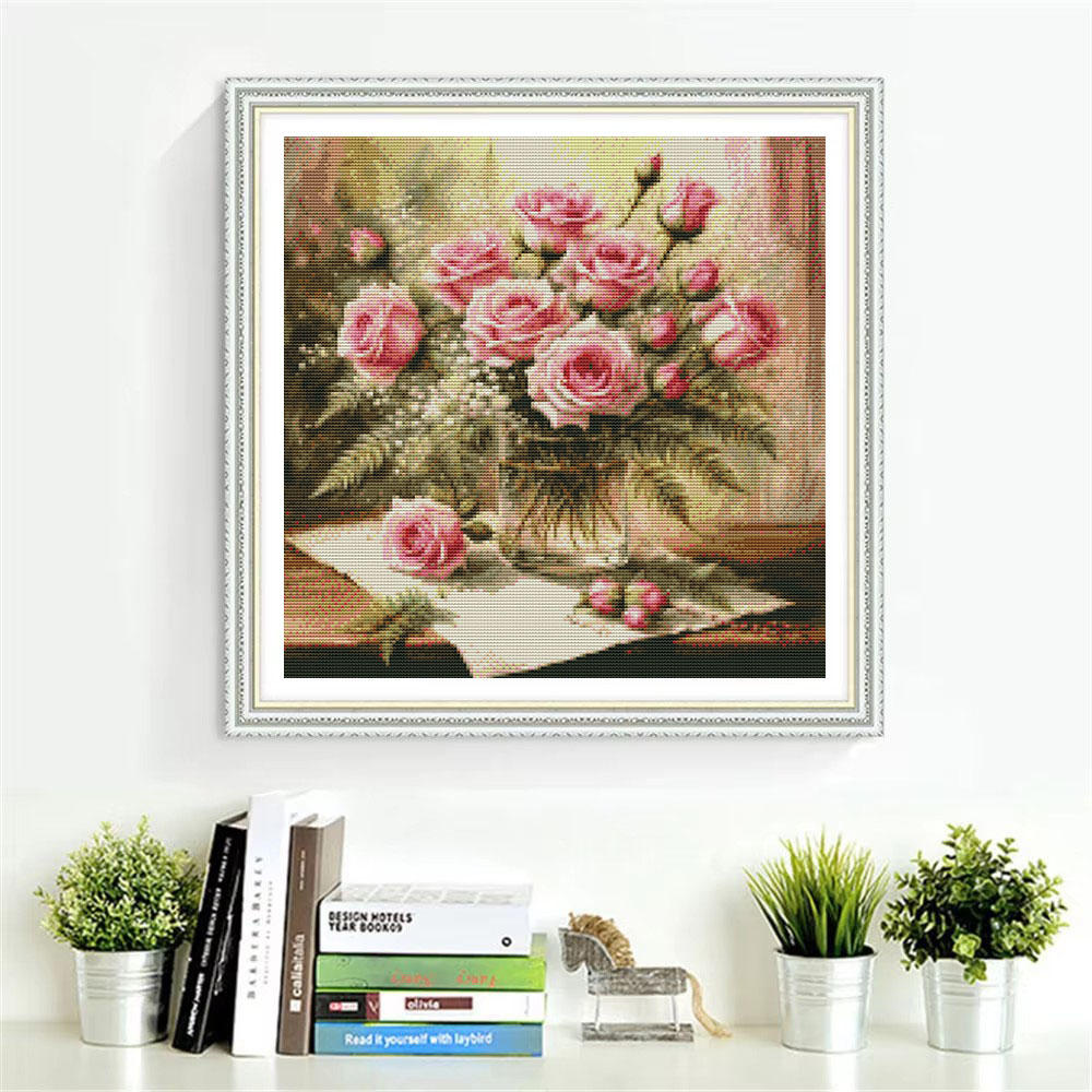 HUACAN Cross Stitch Kits Rose  - đánh giá và giá Cotton Embroidery Thread Skeins