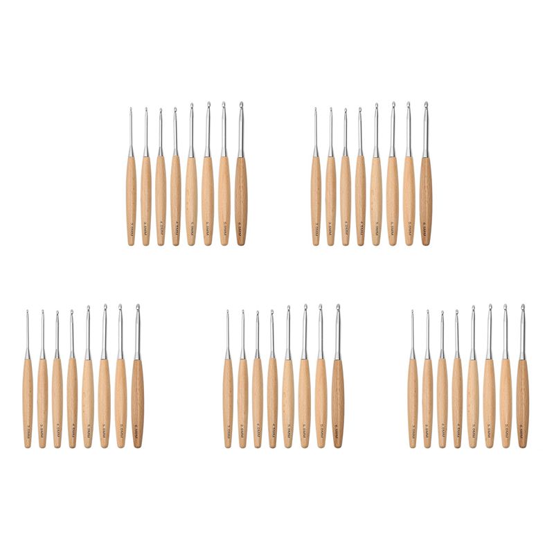 M12K-40Pcs Wood Crochet Hooks  - đánh giá và giá Wooden Crochet Hooks Ergonomic Handle